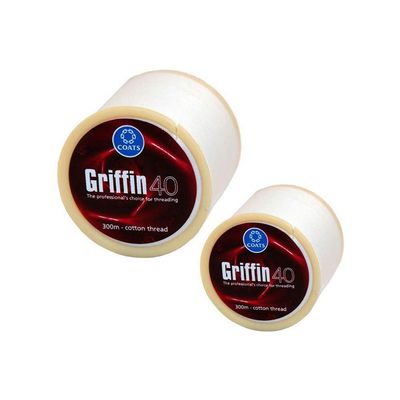 2 Spools X 300m Griffin 40 TKT Cotton Eyebrow Thread Facial Hair Removal