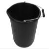 1 x 14L Litre Strong Black Plastic Builders Bucket 3 Gallon Multipurpose Storage Bucket Construction Bucket With Metal Handle & Spout For Cleaning Animal Feed Mixing Home & Garden (Made in UK) view 1