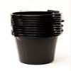 10 x Black Builders Bucket Plastic 3 Gallon 14 Litre 14L Strong Water Mixing Storage view 4