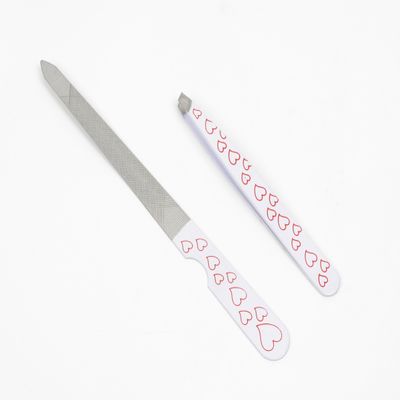 Classic High Quality Set Of Professional Straight Tip Eye Brow Tweezer And Nail File