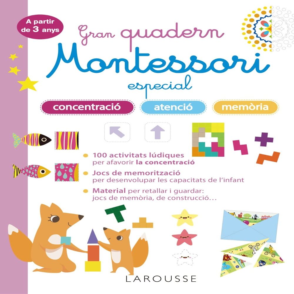 Gran QUADERN Montessori Especial CONCENTRACIO, ATENCIO I MEM