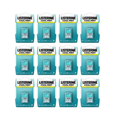 Listerine Cool Mint PocketPaks Portable Breath Strips for Bad Breath, Fresh Breath Strips Dissolve Instantly to Kill 99% of Bad Breath Germs* On-The-Go, Cool Mint, 24-Strip Pack, 12 Pack