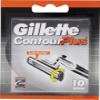 Gillette Contour Plus Razor Blades Men, Pack of 10 Razor Blade Refills with Lubrastrip & Comfort System, 10 Count (Pack of 1) view 1