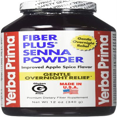 Yerba Prima Fiber Plus Senna Powder, 12 Ounce