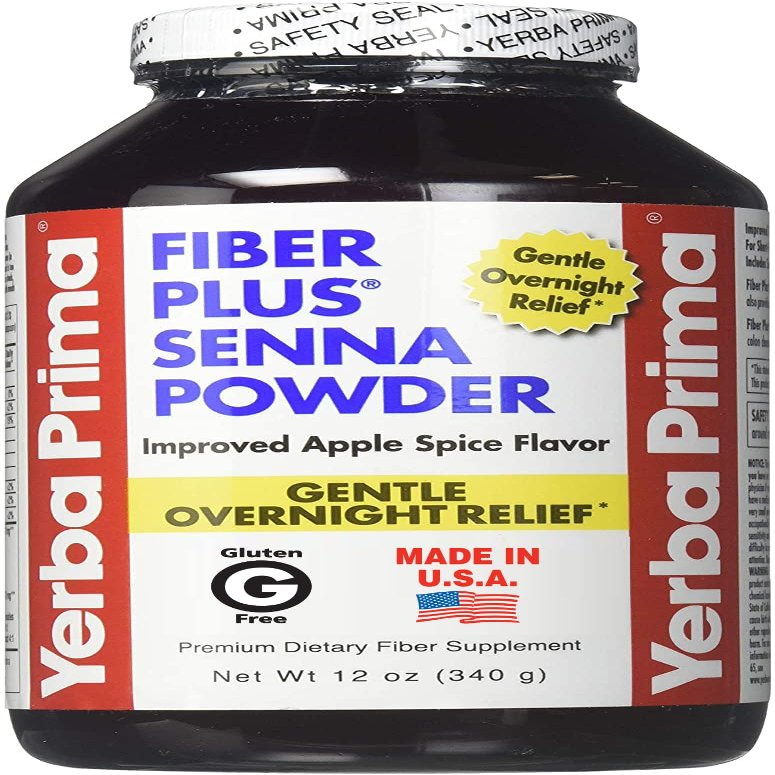 Yerba Prima Fiber Plus Senna Powder, 12 Ounce