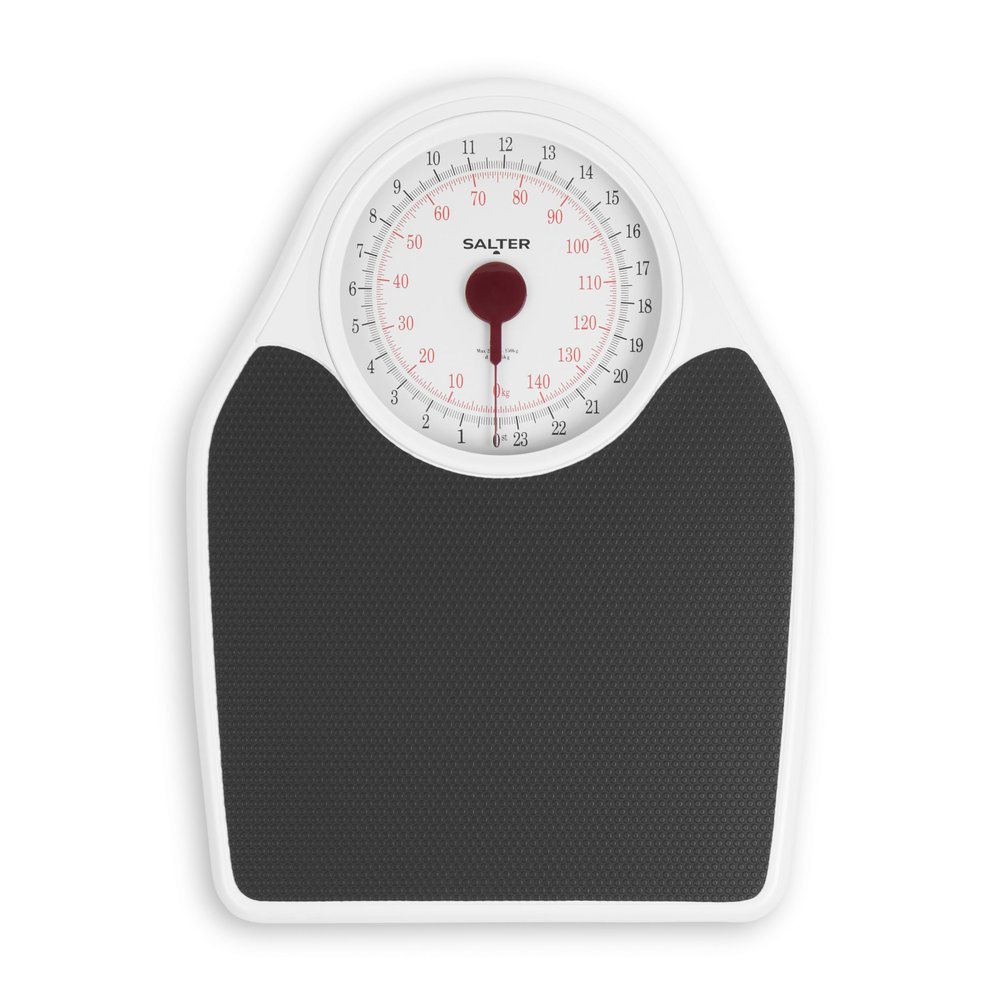 Salter Doctors Style Bathroom Scale Mechanical Bodyweight Scale, Easy Read Dial, Weigh Up To 150kg / 23 st 7 lb, Instant Readings, Non-Slip, Extra Large Platform, No Batteries Needed