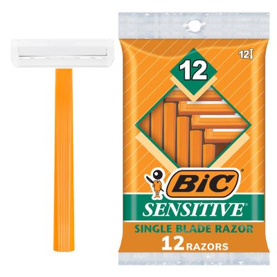Bic Single Blade Shaver Sensitive 12-Count
