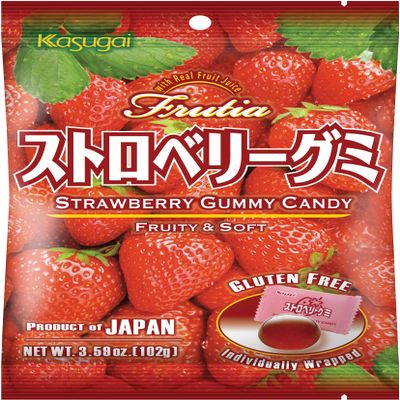 Kasugai Frutia Strawberry Gummy Candy 102g