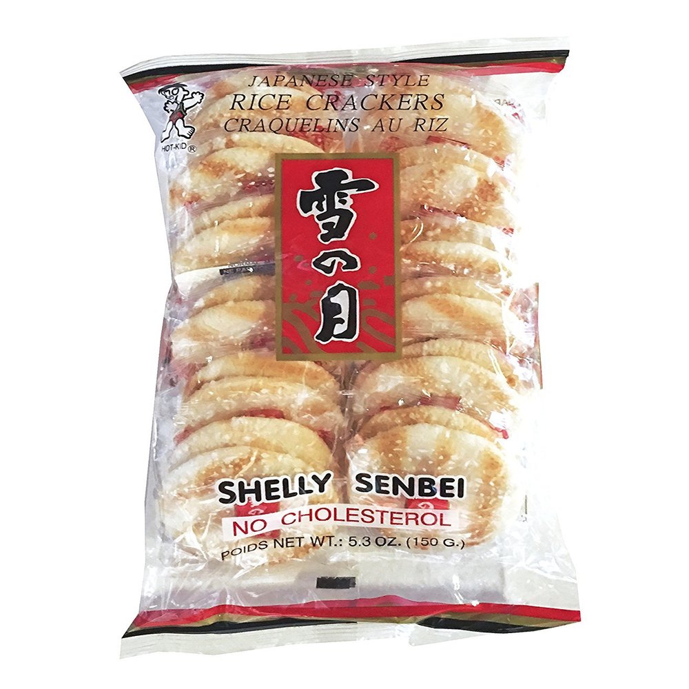 Want Want Big Shelly Shenbei Snowy Crispy Rice Cracker Biscuits - Sugar Glazed 5.30 oz. by Want Want [Foods]