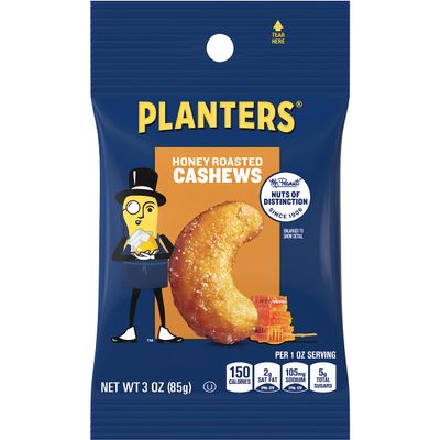 Planters Honey Roasted Cashews (3 oz Bags| Pack of 12)