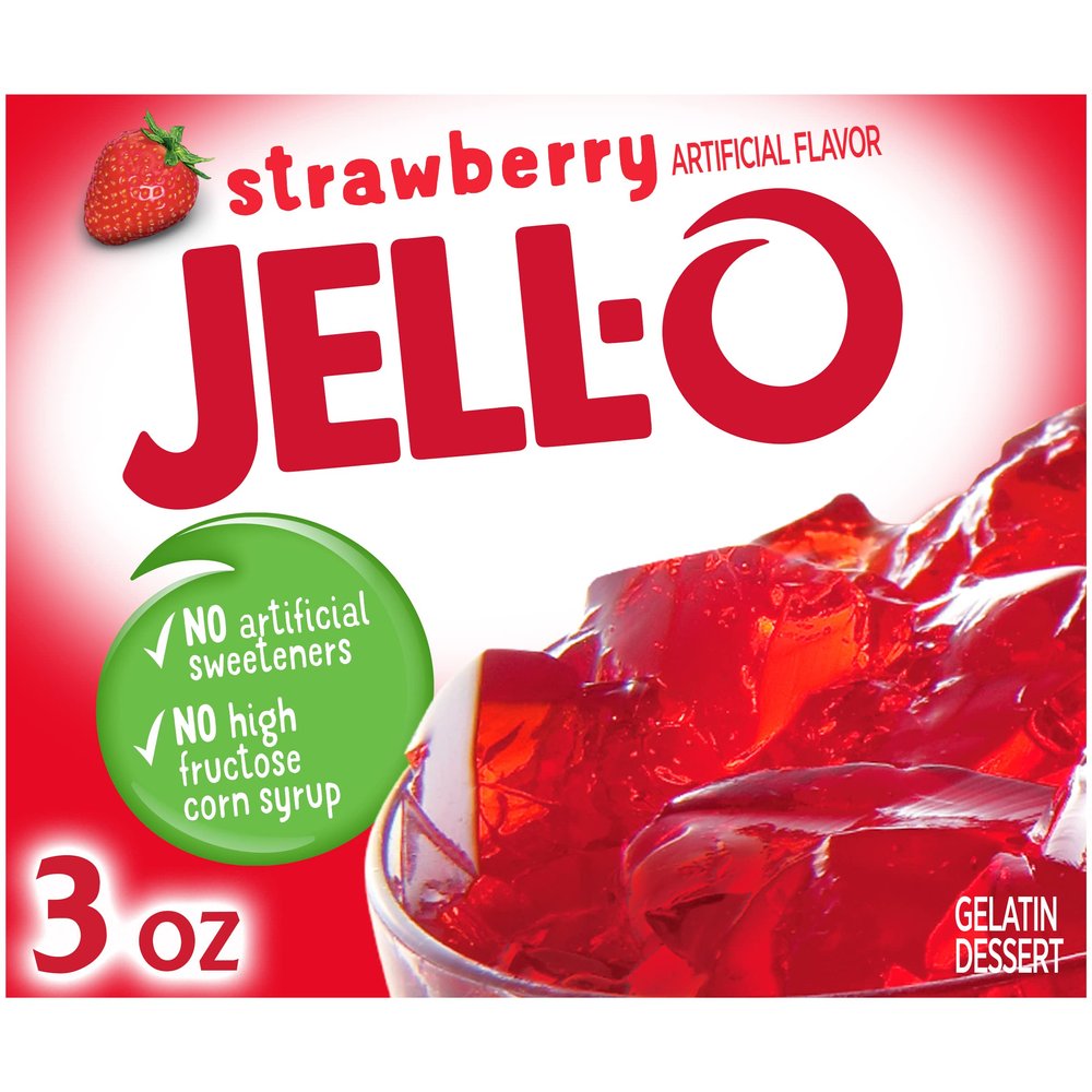 Jell-O Strawberry Gelatin Dessert 85g Box