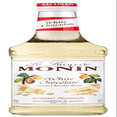 MONIN Premium White Chocolate Syrup 700ml for Coffee and Cocktails. Vegan-Friendly, Allergen-Free, 100% Natural Flavours and Colourings