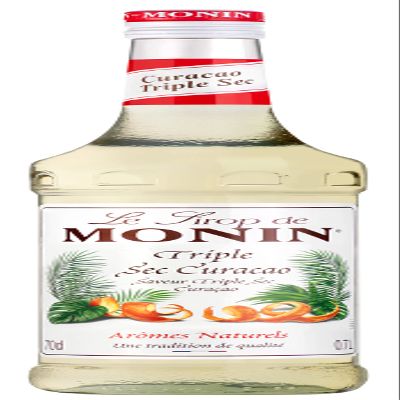 MONIN Premium Triple Sec Curacao Orange Syrup 700ml for Cocktails and Mocktails. Vegan-Friendly, Allergen-Free, 100% Natural Flavours and Colourings