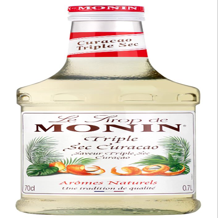 MONIN Premium Triple Sec Curacao Orange Syrup 700ml for Cocktails and Mocktails. Vegan-Friendly, Allergen-Free, 100% Natural Flavours and Colourings