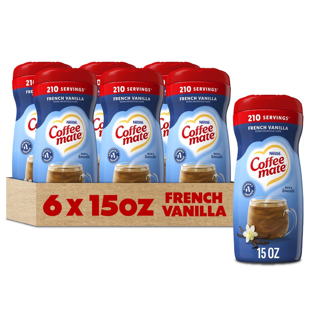 Coffee-Mate French Vanilla Powdered Coffee Creamer, 15-Ounce Packages (Pack of 6) by Coffee-mate [Foods]