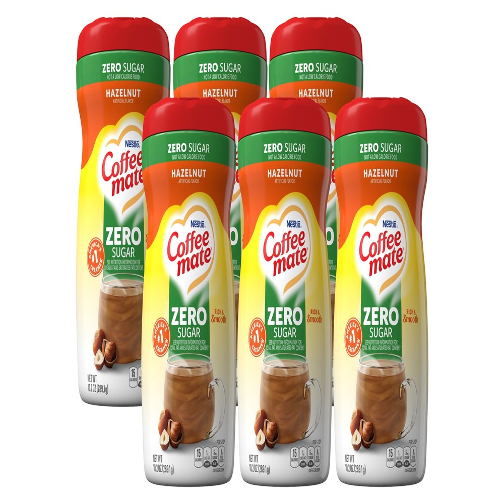 Coffee-mate Hazelnut, Sugarfree Powdered Coffee Creamer, 10.2Ounce Packages (Pack of 6)