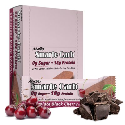 Nugo Nutrition Bar NuGo Smarte Carb Bar Chocolate Black Cherry, Chocolate Black Cherry (Case of 12) / 1.76 oz