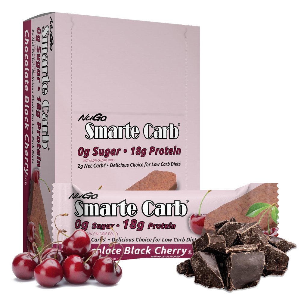 Nugo Nutrition Bar NuGo Smarte Carb Bar Chocolate Black Cherry, Chocolate Black Cherry (Case of 12) / 1.76 oz