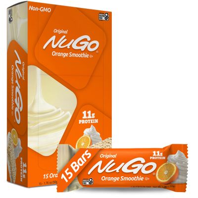 NuGo Protein Bar, Orange Smoothie, 1.76-Ounce Bars (Pack of 15)