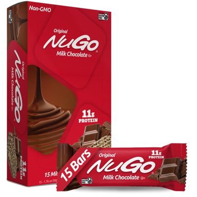 NuGo Protein Bar, Chocolate, 1.76-Ounce Bars (Pack of 15)