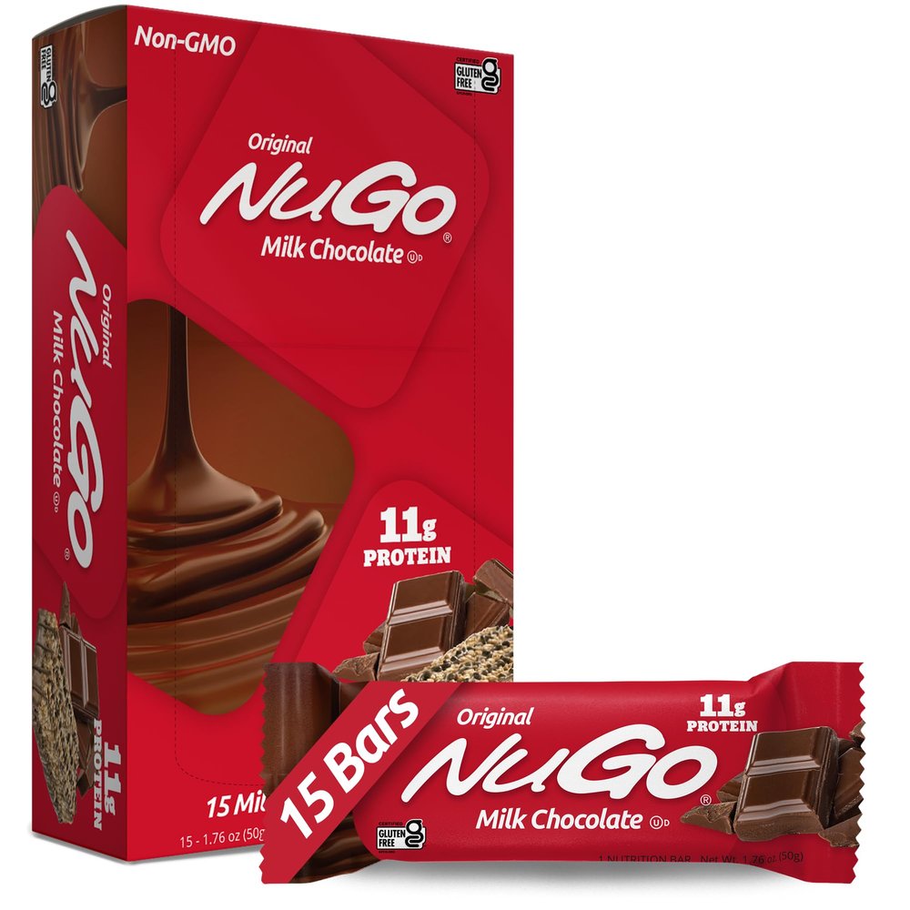 NuGo Protein Bar, Chocolate, 1.76-Ounce Bars (Pack of 15)