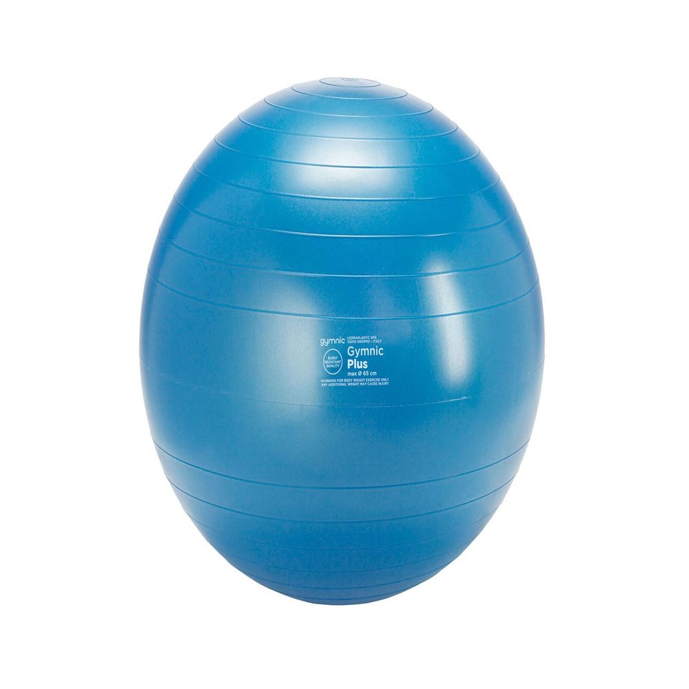 GYMNIC Plus Fit-Ball Ball  65 cm blue for physiotherapy, fitness and rehabilitation, ideal for postural exercises, dynamic sitting and functional training, for home and professional use