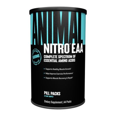 ANIMAL Nitro EAA & BCAA Amino acids for Muscle Building & Regeneration Essential Amino acids for Fitness, Bodybuilding & Intensive Workouts 44 Packs