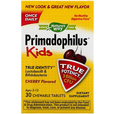 Nature's Way Primadophilus Kids, Cherry Flavor Chewable, 30 ct
