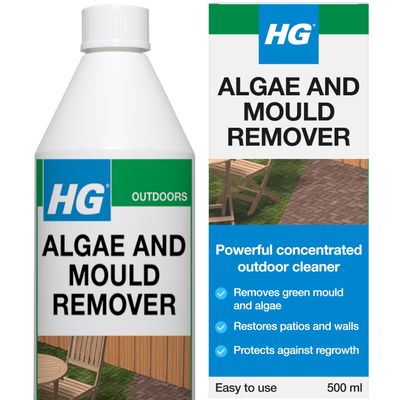 HG Algae & Mould Remover  Concentrated Patio & Path Cleaner, Green Algae Remover, Stone-Safe Biocide for Paving Slabs & Outdoor Areas - 1L