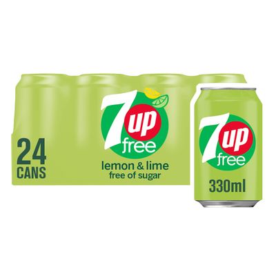 7UP Free, 330 ml (Pack of 24)