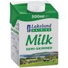 Lakeland Semi-Skimmed Milk 500ml (Pack of 12) view 2