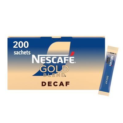 NESCAF Gold Blend Decaf Instant Coffee Sachets - 200 x 1.8 g Sticks