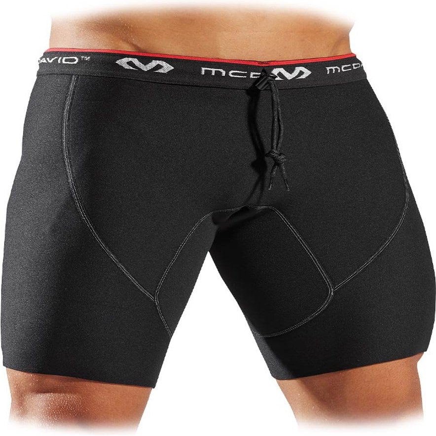 McDavid 479 Neoprene Compression Shorts for Anti-Chafe Support, Comfort, Injury Prevention and More Thighs, HIPS, Hamstrings, Glutes, Quad, and Groin (One Pair) Black