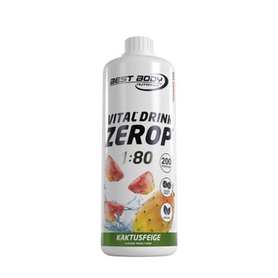 Best Body Nutrition Vital Drink ZEROP - Prickly Pear, Sugar-Free Beverage Concentrate, 1:80 Makes 80 Litres of Ready-To-Drink, 1000 ml