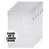 CARASELLE Large Mesh Laundry Bags with Zip (41 x 49 cm - pack of 5)  Reusable Net Wash Bag for Delicates, Bras, Lingerie & Clothes  Washing Machine, Tumble Dryer Safe & Travel Luggage Organisation view 1
