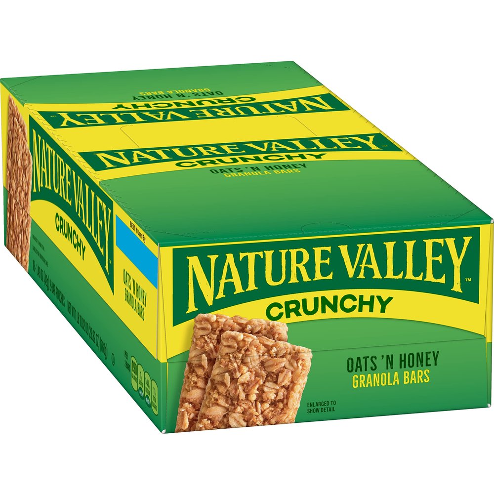 Nature Valley Granola Bars, Oats'n Honey Cereal, 1.5oz Bar, 18 Bars/Box