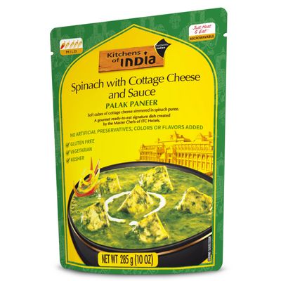 Kitchens Of India Ready To Eat Palak Paneer, Spinach With Cottage Cheese, 10-Ounce Boxes (Pack Of 6)
