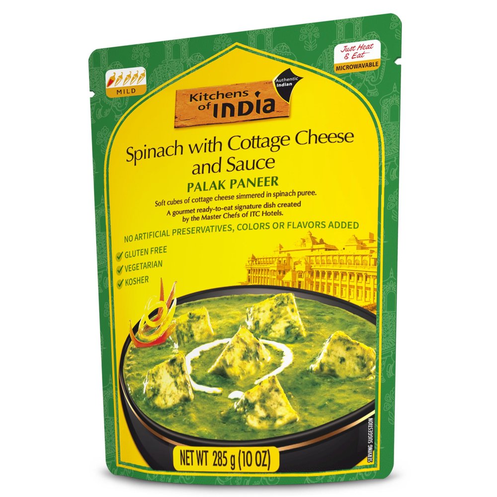 Kitchens Of India Ready To Eat Palak Paneer, Spinach With Cottage Cheese, 10-Ounce Boxes (Pack Of 6)