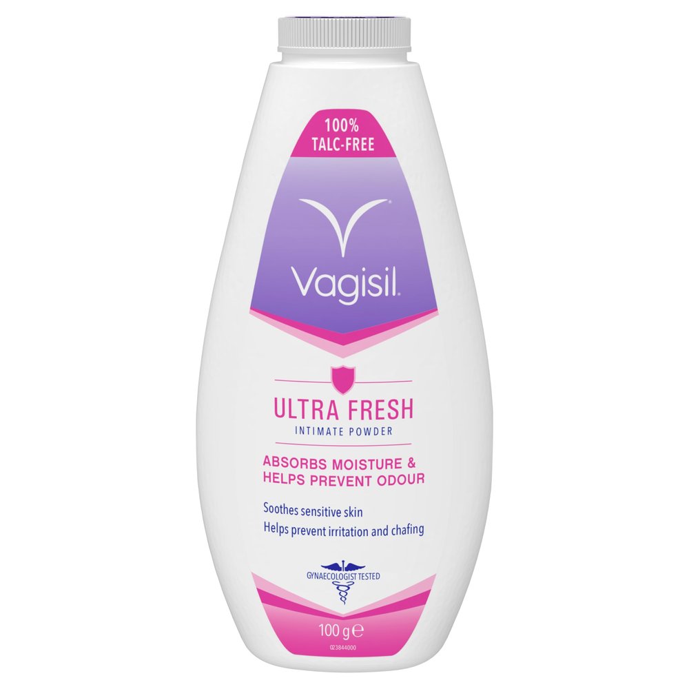 VAGISIL UltraFresh Intimate Powder for Daily Feminine Hygiene, Fresh Scent Deodorises & Prevents Odour, Talc-Free, 100 g