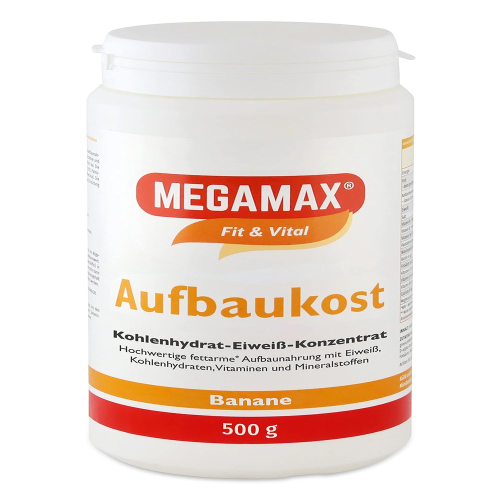 MEGAMAX Banana Weight Gainer with Only 0.5% Fat. Contents: 500g