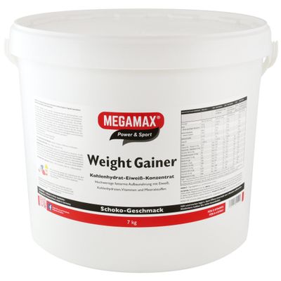 MEGAMAX Power & Sport Weight Gainer Pulver Schoko-Geschmack, 7 g Powder