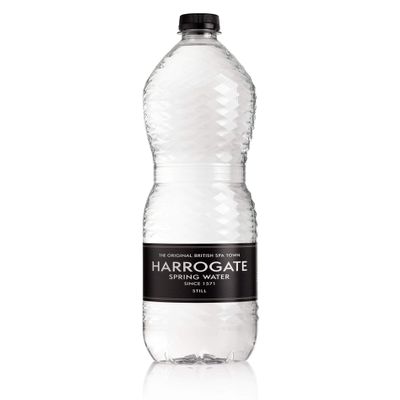 Harrogate Spa Bottled Water Still 1.5 Litre PET Black Label/Cap Pack of 12