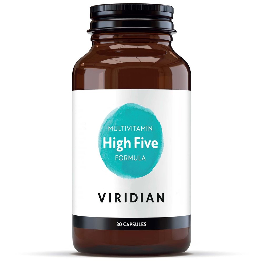 Viridian - High Five Multivitamin Formula - 30 Veg Caps | Support Energy & Vitality with 23 Essential Nutrients & Including Vitamin B5 | Formulated by Nutritionists | No Artificial Additives | Vegan