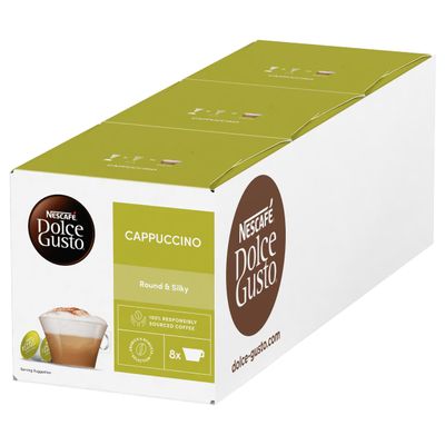 NESCAF Dolce Gusto Cappuccino Coffee Pods (Total 24 Servings)