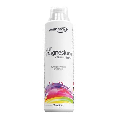 Best Body Nutrition Vitamins Magnesium Liquid - 500ml Bottle, Tropical