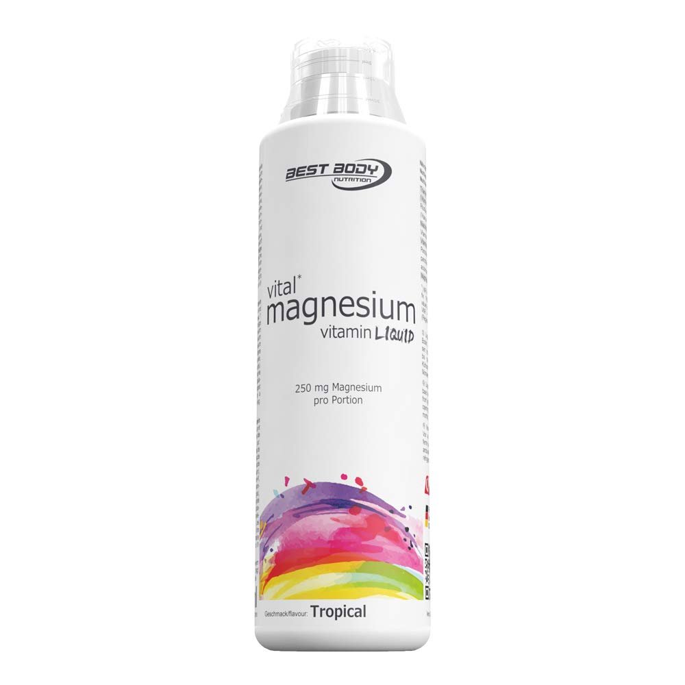 Best Body Nutrition Vitamins Magnesium Liquid - 500ml Bottle, Tropical