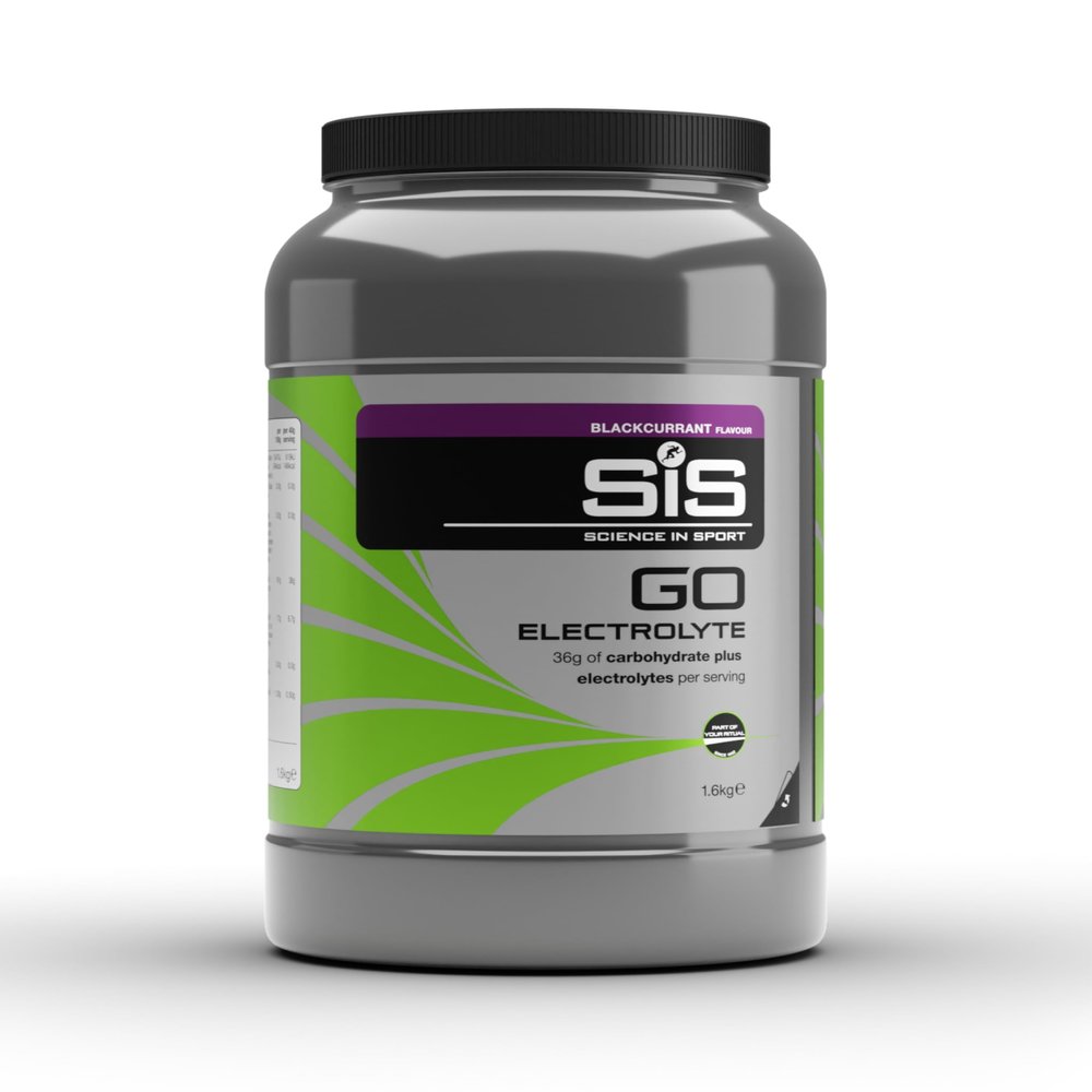 Science In Sport GO Electrolyte Powder Energy Drinks, High Carbohydrates and Sodium, Blackcurrant Flavour, 32 Servings Per 1.6kg