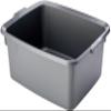 Addis 502813 Plastic Butler Large Rectangular Bowl, Metallic Silver, 12.5 Litre view 1