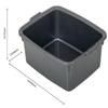 Addis 502813 Plastic Butler Large Rectangular Bowl, Metallic Silver, 12.5 Litre view 4