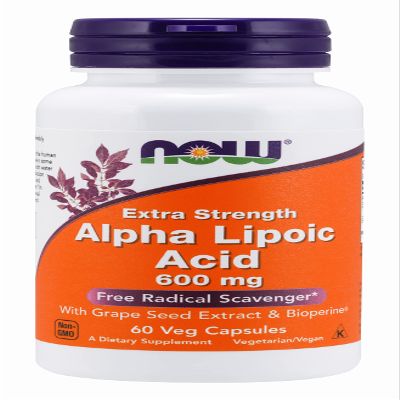 Now Foods Alpha Lipoic Acid 600mg, 60 caps (Pack of 2)